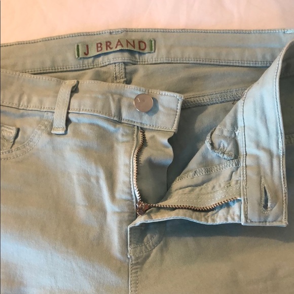 J Brand Skinny Leg Mint Green Jeans Size 28 - Picture 5 of 8